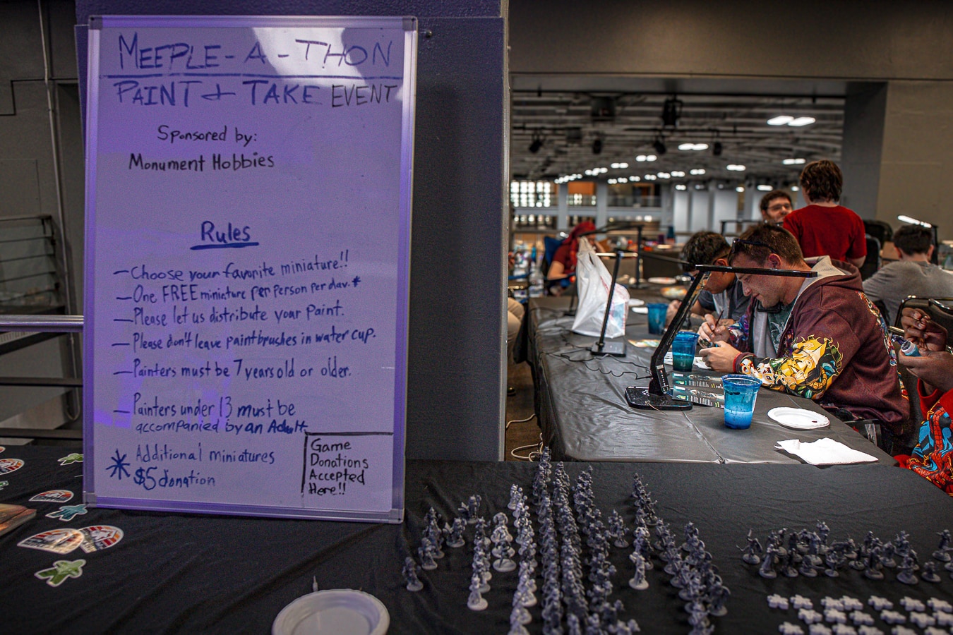 Meeple-A-Thon free mini painting table